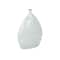24" Light Blue Mother of Pearl Shell Floral Handmade Large Mosaic Vase with Cream Underlay